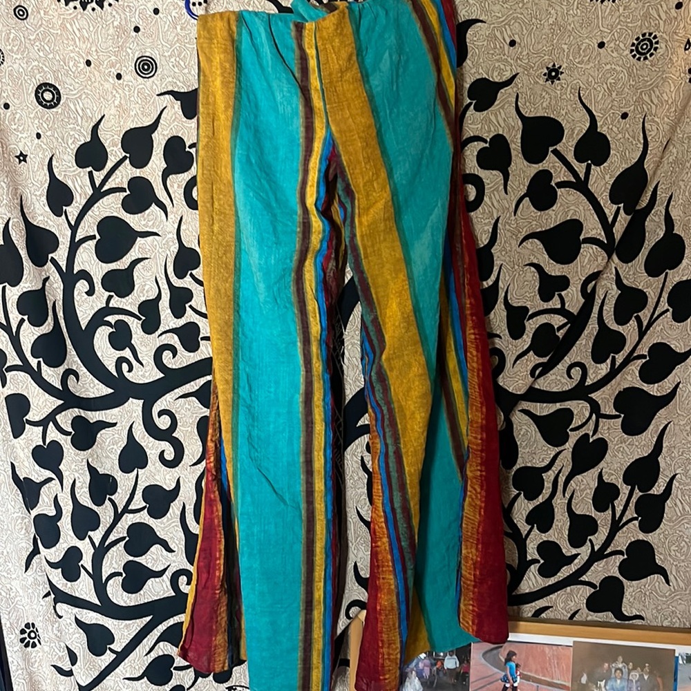 Bootcut long pants, thin material